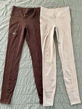 Under Armour Women's Light and Dark Purple Cold Weather Leggings - 2 pairs